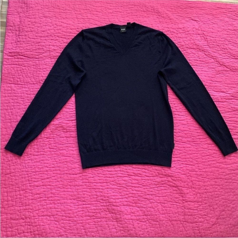 Hugo Boss Navy Slim Fit sweater, M